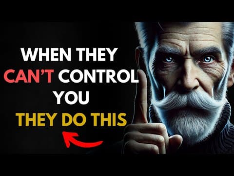 When People Can’t CONTROL You, They’ll Do THIS Instead! | STOICISM thumbnail