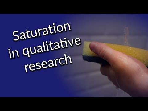 Saturation in Qualitative Research thumbnail