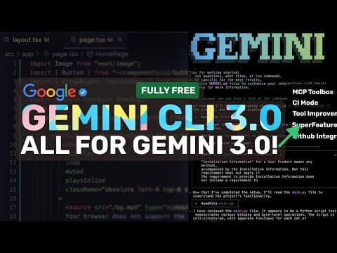 Gemini CLI 3.0: It got SO MUCH BETTER! They are PREPPING FOR GEMINI 3.0 MODELS! thumbnail