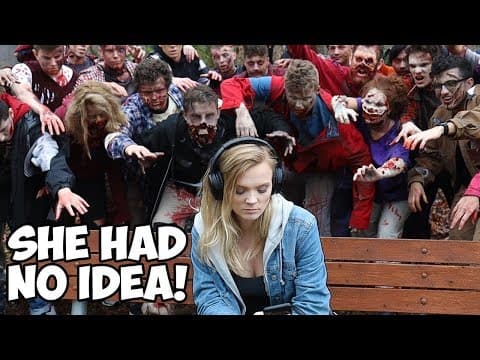 Surprising Strangers With 100 Zombies - Experiment thumbnail