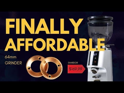 $169 64mm Flat Burr Grinder Review- Game Changer? The Shardor 64 thumbnail