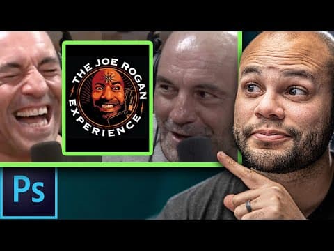 How to Make a Podcast YouTube Thumbnail Like Joe Rogan Experience Highlight Clips thumbnail