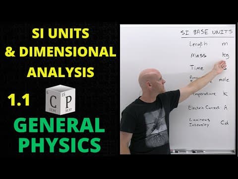 SI Units & Dimensional Analysis | 1.1 General Physics thumbnail