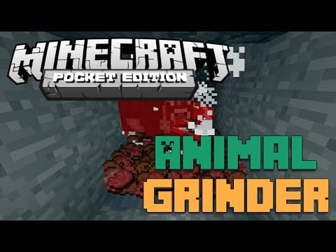 How to Make an Automatic Animal Grinder in Minecraft PE 0.13.1! thumbnail