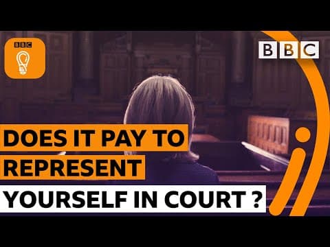 Does it pay to represent yourself in court? 🤔👩🏼‍💼 BBC thumbnail