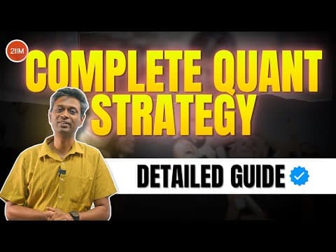 How to Crack CAT Quants (Zero to Hero!) from 100 percentiler | 2IIM thumbnail