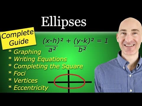 Ellipses Complete Guide (Graphing, Writing Equations, Eccentricity) thumbnail
