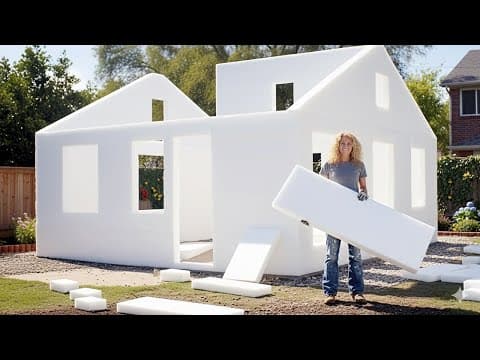 Woman Turned Styrofoam Into a HOUSE | Start to Finish by @user-Vozrozhdenie thumbnail