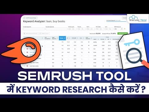 SEMRush Keyword Research: How to use SEMRush for Keyword Research - Fully Explained thumbnail