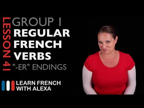Group 1 Regular French Verbs ending in "ER" (Present Tense) thumbnail