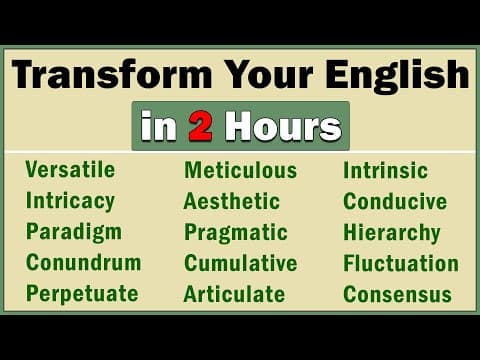 Advanced Vocabulary in 2 Hours | Transform Your English Instantly! thumbnail