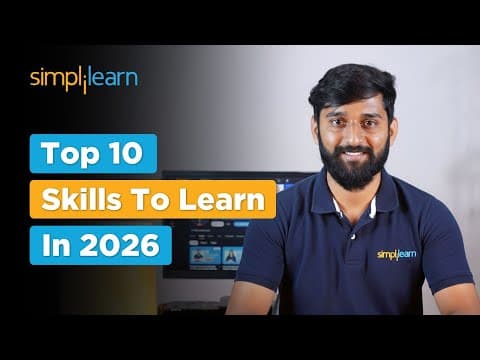 Top 10 Skills To Learn In 2026 | High Paying Skills To Learn In 2026 | Top Tech Skills | Simplilearn thumbnail