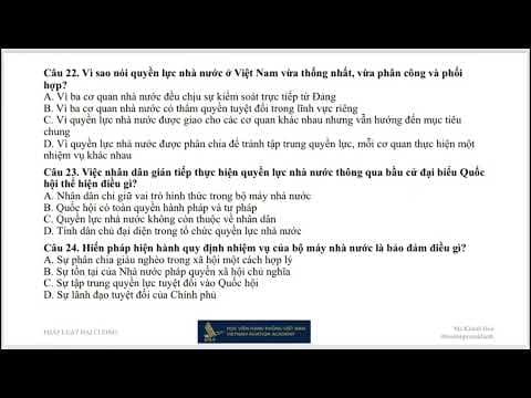 ÔN TẬP CHƯƠNG 2: NHÀ NƯỚC CỘNG HOÀ XÃ HỘI CHỦ NGHĨA VIỆT NAM thumbnail