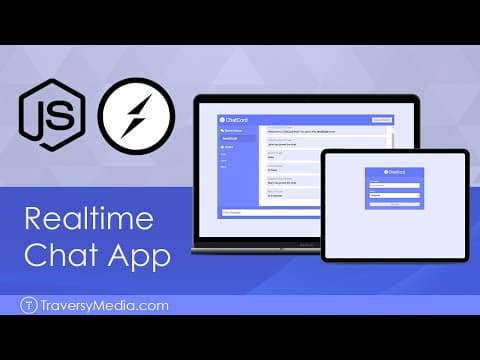Realtime Chat With Users & Rooms - Socket.io, Node & Express thumbnail