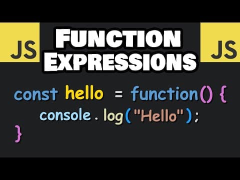 How to Use JavaScript Function Expressions thumbnail