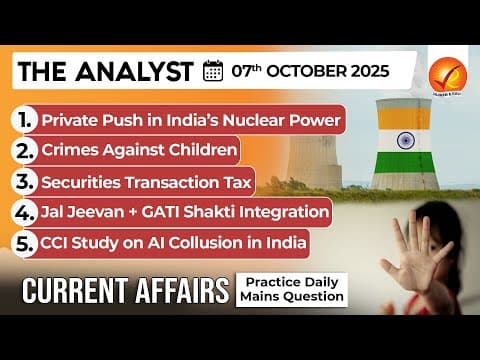 Daily Newspaper Analysis 07th October 2025| The Hindu Analysis| Indian Express Analysis| The Analyst thumbnail