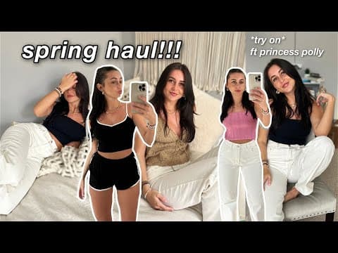 SPRING TRY ON HAUL! (ft. princess polly) 💐 thumbnail