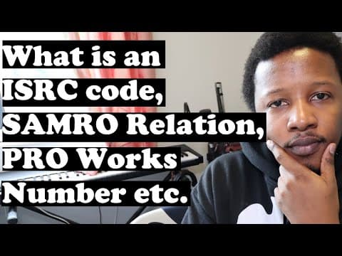 What's an ISRC code, Samro Relation Number etc. thumbnail