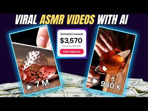 How to Create Viral AI ASMR Videos [Free] - Cutting Glass Fruit Videos thumbnail