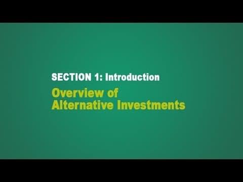 Overview of Alternative Investments thumbnail