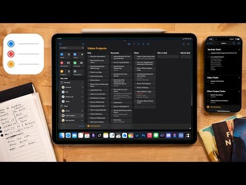 My Apple Reminders Setup: iPad Productivity thumbnail