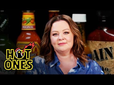 Melissa McCarthy Prepares For the Worst While Eating Spicy Wings | Hot Ones thumbnail