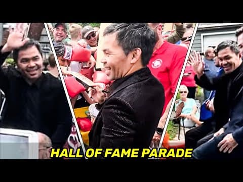 Manny Pacquiao PARADE CELEBRATION • HALL OF FAME INDUCTION | THOUSANDS follow the FULL ROUTE thumbnail