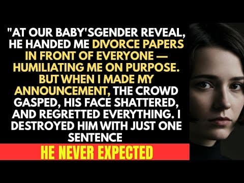 He Served Me Divorce Papers at Our Baby’s Gender Reveal — My Announcement Made Him Regret Everything thumbnail