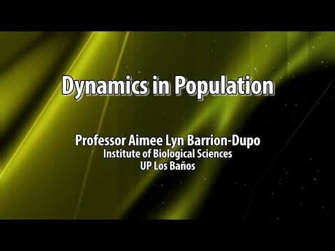 UP TALKS | Dynamics in Population | Dr. Aimee Dupo thumbnail
