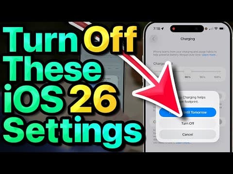 iOS 26 Settings You NEED To Turn Off NOW! [IMPORTANT] thumbnail