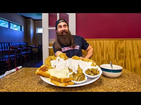 TWENTY MINUTES TO FINISH?! | WOLF DEN'S 'WOLF IT DOWN' CHALLENGE | OKLAHOMA EP.6 | BeardMeatsFood thumbnail