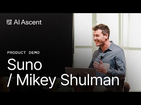 Text-to-music AI generation with Suno co-founder Mikey Shulman thumbnail