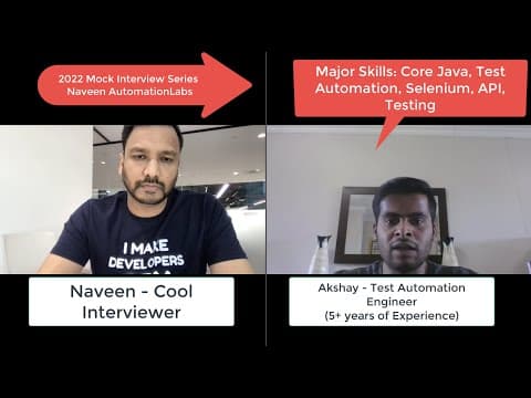 SDET | QA Automation Mock Interview - 5+ Years of Experience thumbnail