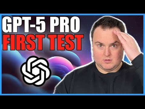 GPT-5 Pro Hands-On Testing — Is This the Most Powerful LLM Ever? thumbnail