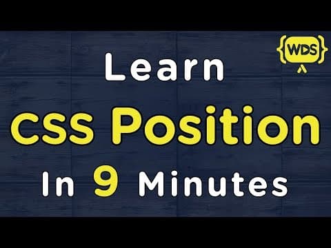 Learn CSS Position In 9 Minutes thumbnail