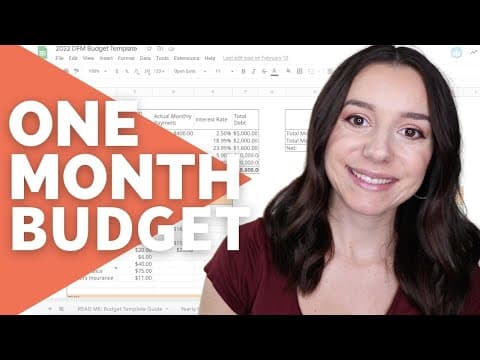 How to Budget for One Month of Expenses STEP BY STEP thumbnail