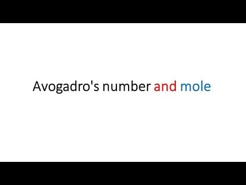 Avogadro's number and mole thumbnail