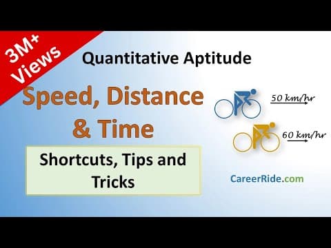Speed, Distance & Time - Shortcuts & Tricks for Placement Tests, Job Interviews & Exams thumbnail