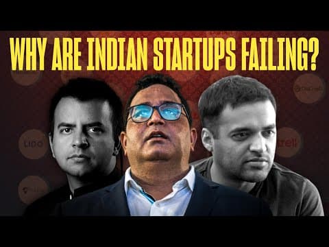 Why are Indian Startups Failing Miserably? : Business lessons from Indian start up Crash EXPLAINED thumbnail