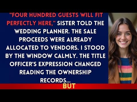 Sister Sold My Oceanfront Property For Her Reception—Until The Title Company Discovered The Deed... thumbnail