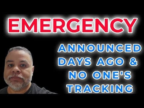 BREAKING - NATIONAL EMERGENCY HAPPENING THAT NO ONE'S TALKING ABOUT thumbnail