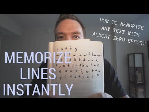 HOW TO MEMORIZE LINES INSTANTLY (SERIOUSLY) thumbnail