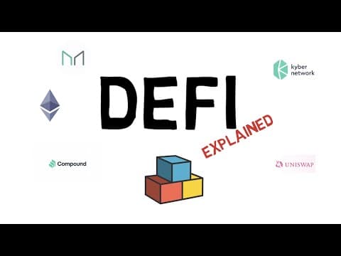 What is DEFI? Decentralized Finance Explained (Ethereum, MakerDAO, Compound, Uniswap, Kyber) thumbnail