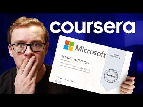 Is The Microsoft IT Support Specialist Professional Certificate  ACTUALLY Worth It? thumbnail
