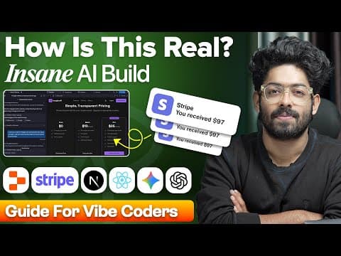 I Built A SaaS With Stripe Payments Using AI In 15 Minutes! thumbnail
