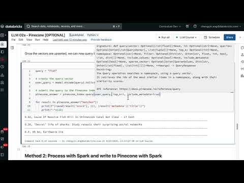 LLM Module 2 - Embeddings, Vector Databases, and Search | 2.9 Notebook Demo Pinecone (Optional) thumbnail