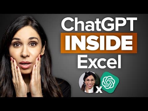 Bring ChatGPT INSIDE Excel to Solve ANY Problem Lightning FAST thumbnail