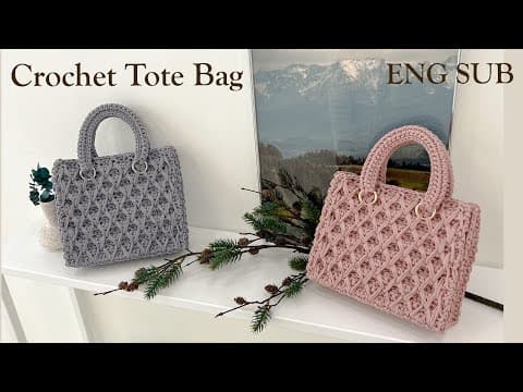 How to Crochet a Structured Honeycomb Tote Bag | Part 1 thumbnail
