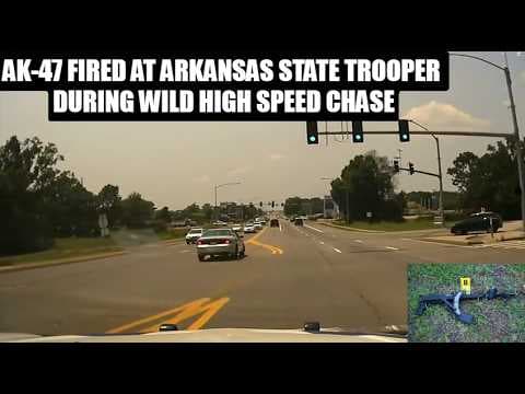 UNHINGED Suspect Shoots AK-47 at Arkansas Trooper During High Speed Pursuit-BAD DECISION thumbnail