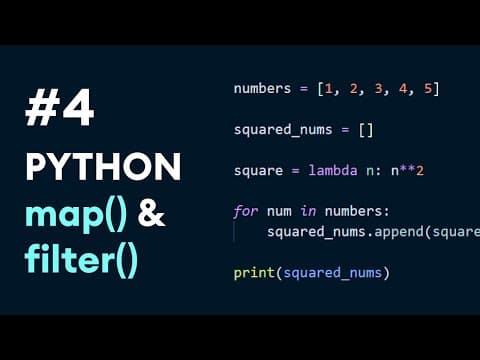 #4: Python map() & filter() | Python Best Practices thumbnail